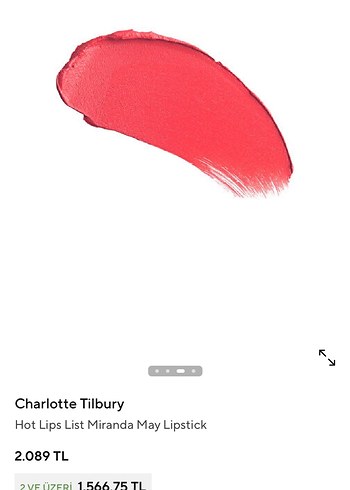 Beden kırmızı Renk Charlotte Tilbury Ruj