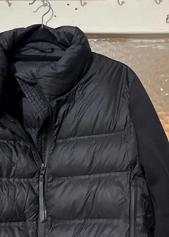 l Beden Siyah Fermuarlı Yüksek Yakalı Kadın Ceket