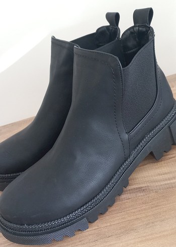 38 Beden siyah Renk Siyah Lastik Topuklu Goth Kadın Bot tüm numaralar mevcuttur