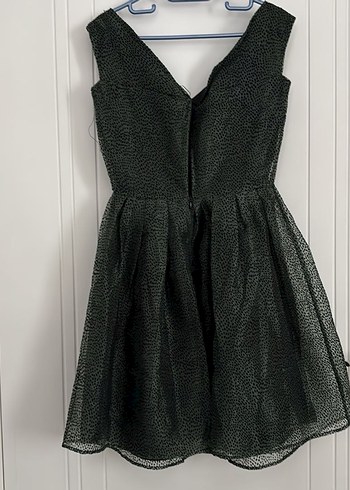 34 Beden siyah Renk Siyah Vintage Piliseli Midi Elbise