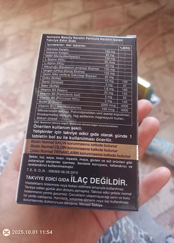 Beden Renk Nutraxin Keratin Formül Saç ve Cilt Takviyesi