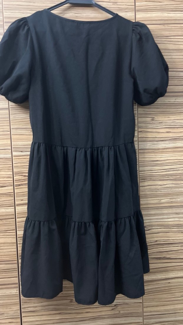 Siyah Robalı Kadın Uzun Elbise - Görsel 3