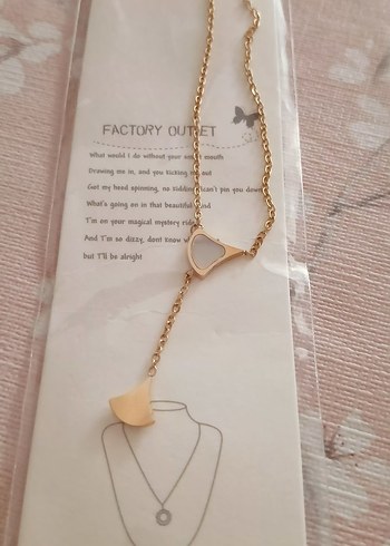 Minimalist Altın Zincir Detaylı Uzun Kadın Kolye