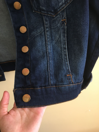 36 Beden mavi Renk Koton jean ceket