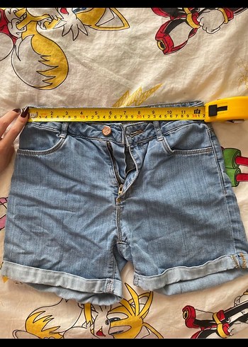 Mavi Mini Denim Şort - Görsel 3