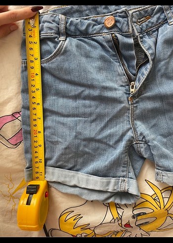 Mavi Mini Denim Şort - Görsel 4