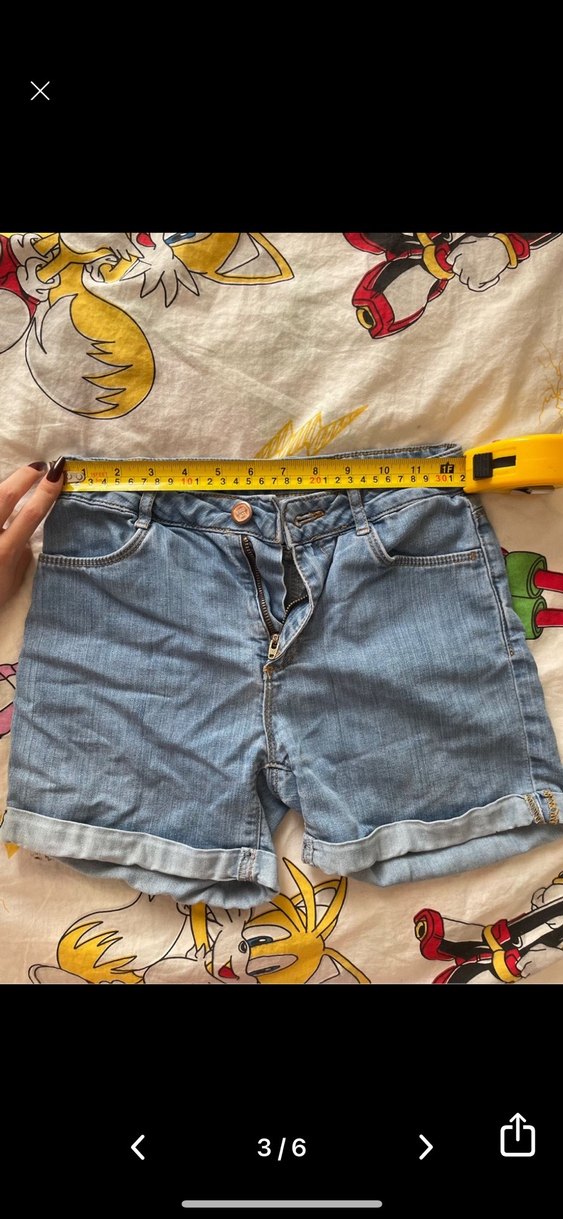 Mavi Mini Denim Şort - Görsel 3