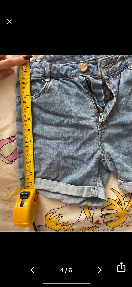 Mavi Mini Denim Şort - Görsel 4