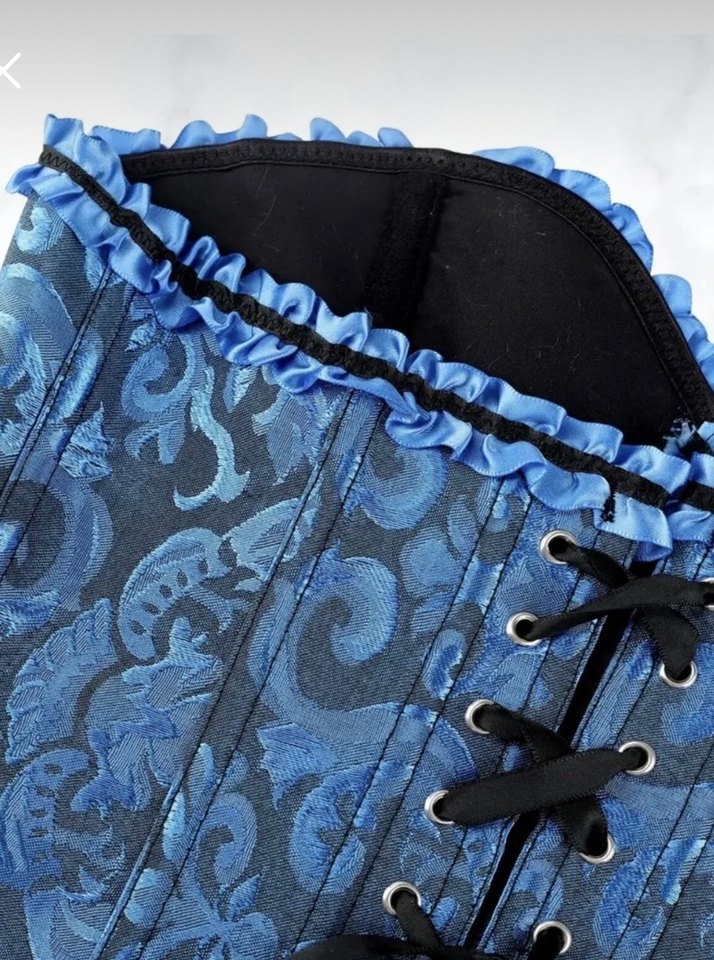 Mavi vintage korse - Görsel 4