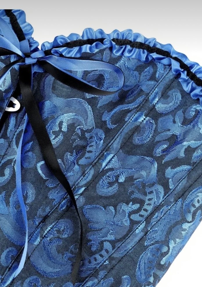 Mavi vintage korse - Görsel 3