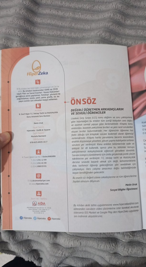 8. Sınıf Hiper T.C. İnkılap Tarihi Soru Bankası - Görsel 5