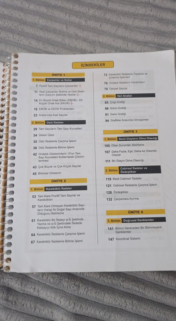 8. Sınıf Matematik Defteri - Spoiler Yayınları - Görsel 2
