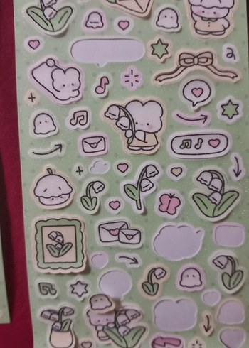 Beden Renk Sevimli Planlayıcı Sticker Seti