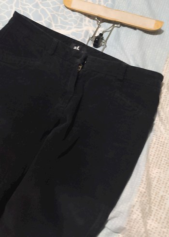 Siyah kadife Kadın Pantolon - Görsel 6