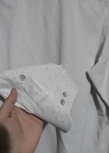 Erkek Beyaz Pamuklu Gömlek - Görsel 5