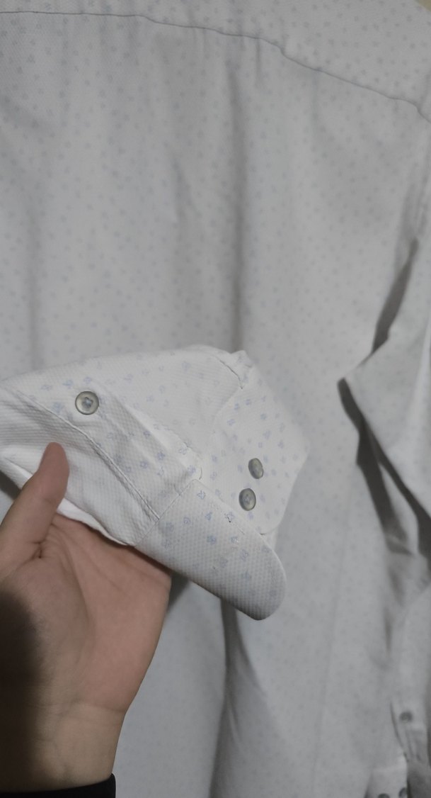 Erkek Beyaz Pamuklu Gömlek - Görsel 5