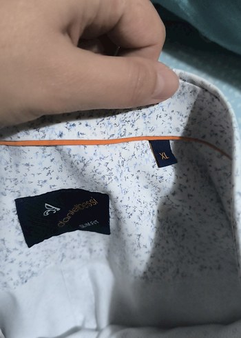 Mavi Gri Pamuklu Uzun Kollu Erkek Gömlek - Görsel 7