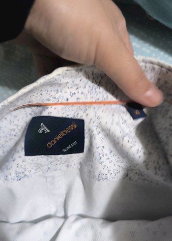 Mavi Gri Pamuklu Uzun Kollu Erkek Gömlek - Görsel 6