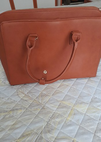 Zara Bej Deri Kadın İş Çantası