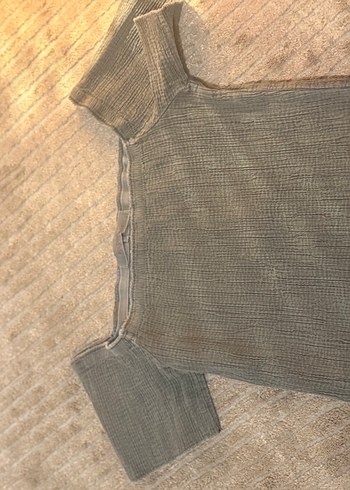 Polo Garage Minimal Haki Fitilli Madonna Yaka Crop