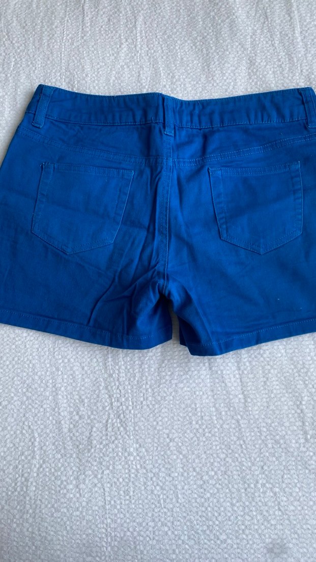 Koyu Mavi Mini Denim Şort - Görsel 2