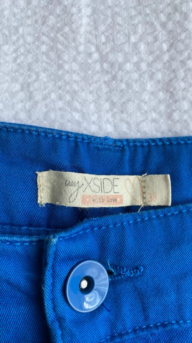 Koyu Mavi Mini Denim Şort - Görsel 3