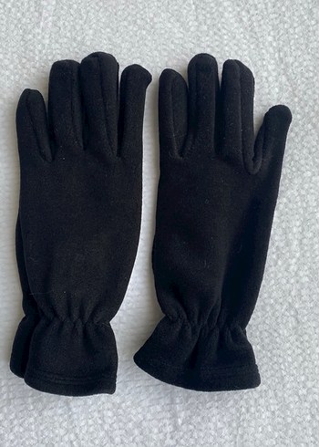 Siyah Kadın Peluş Eldiven - Görsel 2