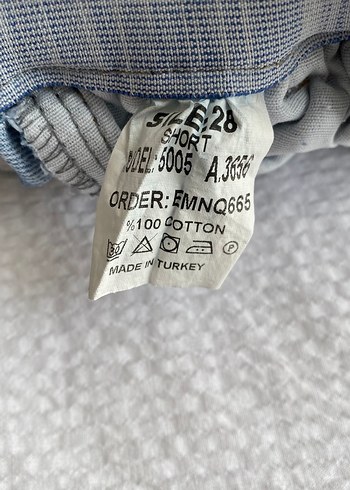 Kadın Mavi Renkli Mini Denim Şort - Görsel 3