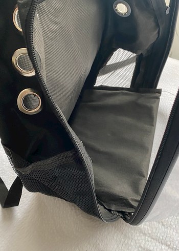 Şeffaf Kapaklı Siyah Evcil Taşıma Çantası - Görsel 4