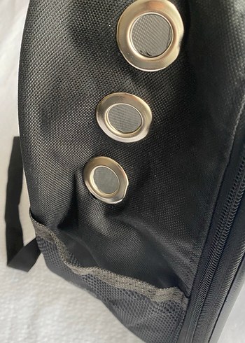 Şeffaf Kapaklı Siyah Evcil Taşıma Çantası - Görsel 3