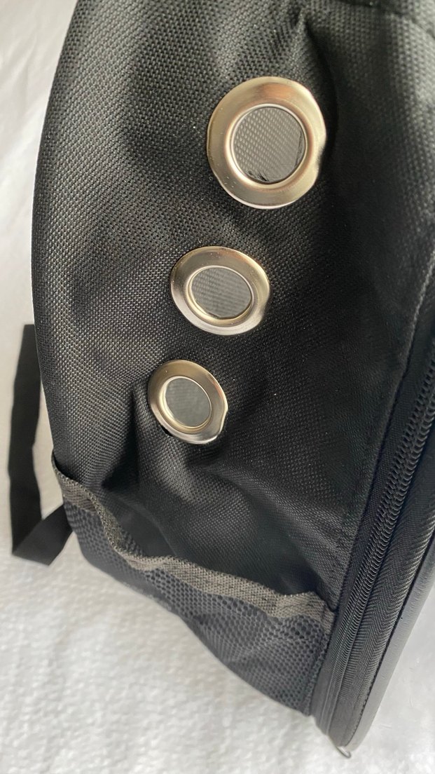 Şeffaf Kapaklı Siyah Evcil Taşıma Çantası - Görsel 3