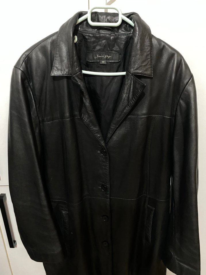 Uzun Deri Ceket - Görsel 2