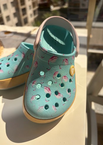 25 Beden Kız çocuk flamingo desenli crocs