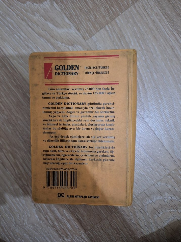 Altın Sözlük Golden A İngilizce-Türkçe Sözlük - Görsel 2