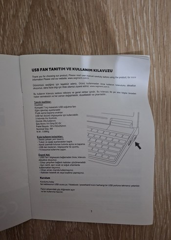 Everest Masaüstü Yeşil USB Fan - Görsel 14