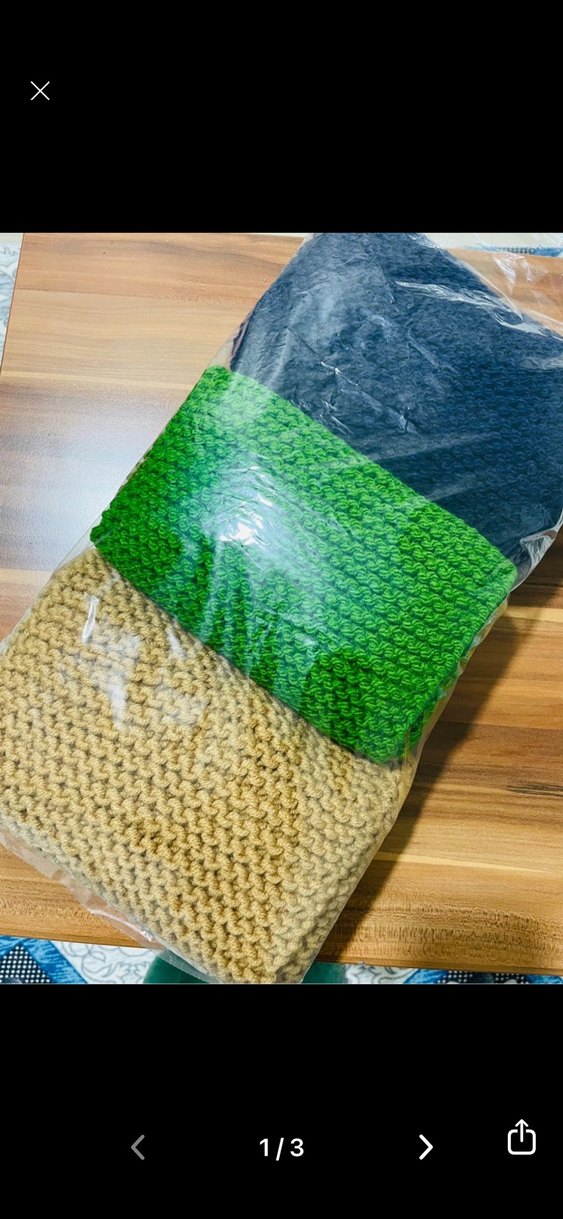 3 adet Renkli Örgü Kadın Şal - Görsel 3