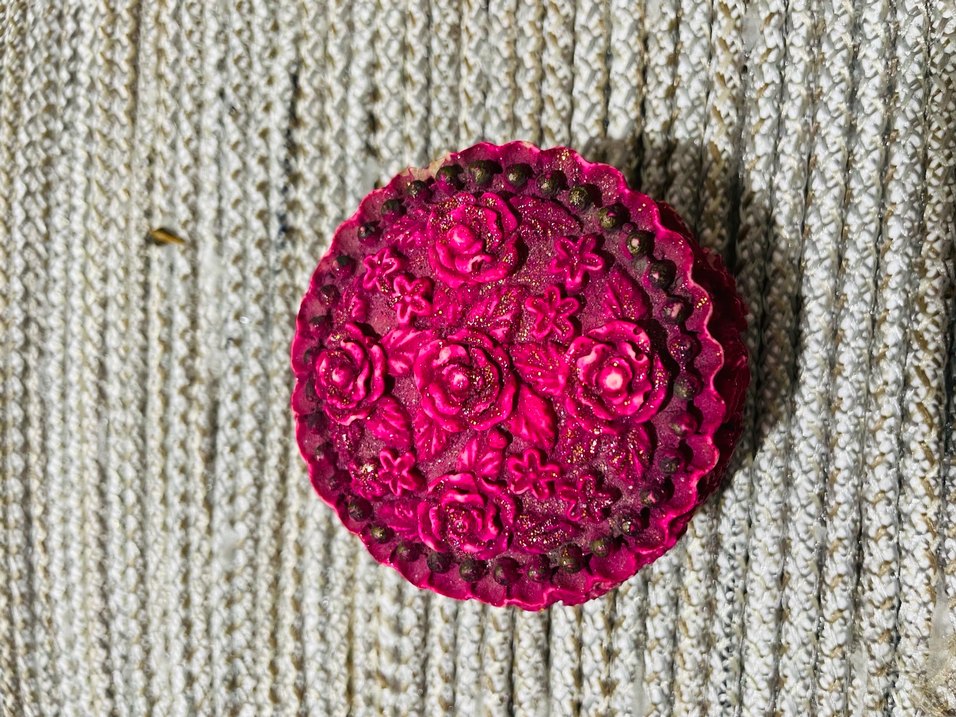 Pembe Renkli Çiçek Desenli takı kutusu - Görsel 2