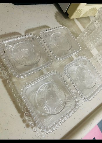 Boncuk set Mika kahvaltılık ve 6 mika kavanoz - Görsel 4