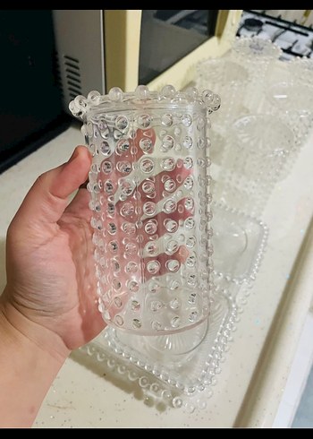 Boncuk set Mika kahvaltılık ve 6 mika kavanoz - Görsel 2