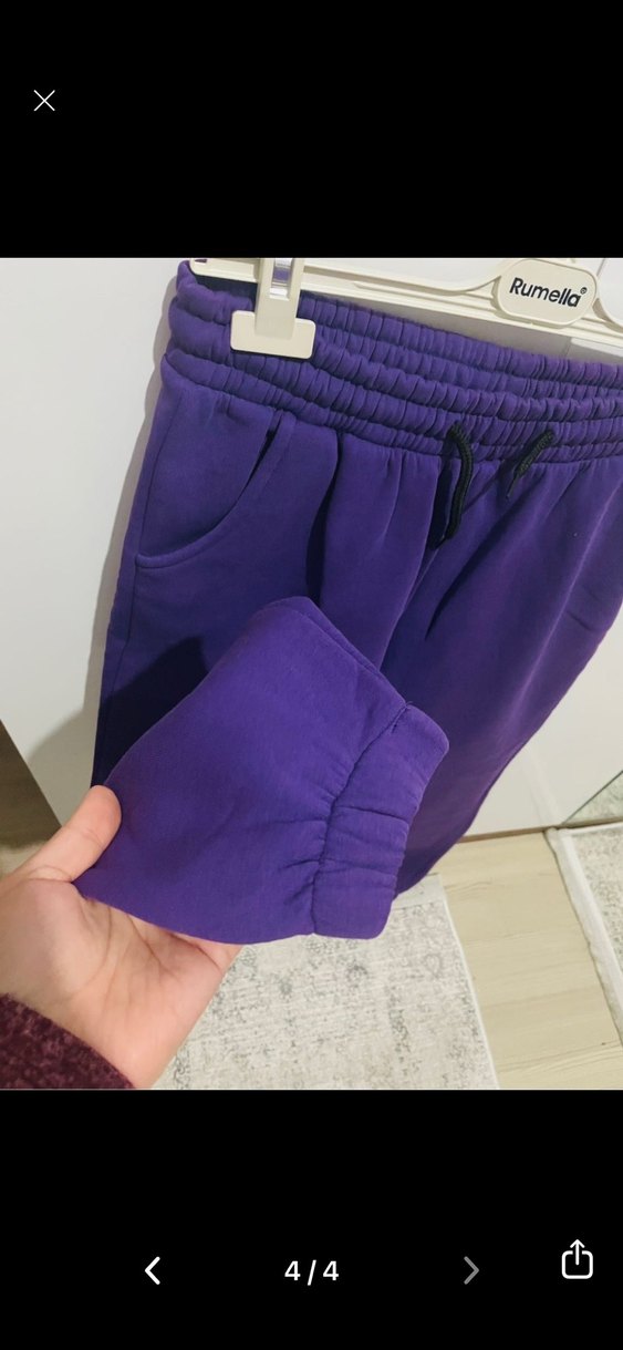 Mor Kadın Rahat Kesim Eşofman Altı - Görsel 4