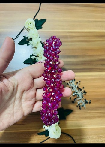 3 parça gelin tacı, kına tacı ve toka - Görsel 2