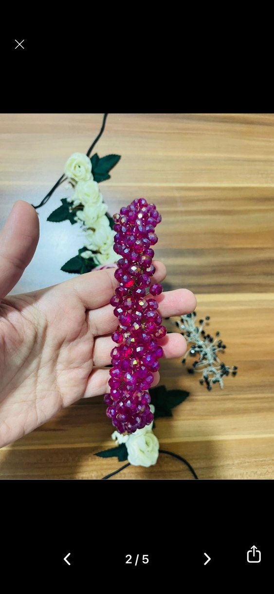 3 parça gelin tacı, kına tacı ve toka - Görsel 2