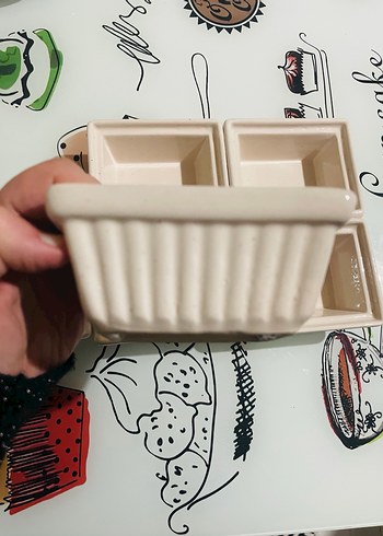 Bej Renkli 6'lı Dikdörtgen Saklama Kabı Seti - Görsel 3