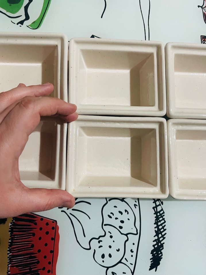 Bej Renkli 6'lı Dikdörtgen Saklama Kabı Seti - Görsel 4