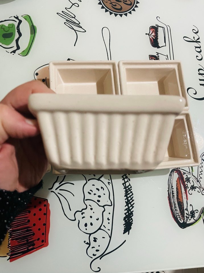 Bej Renkli 6'lı Dikdörtgen Saklama Kabı Seti - Görsel 3