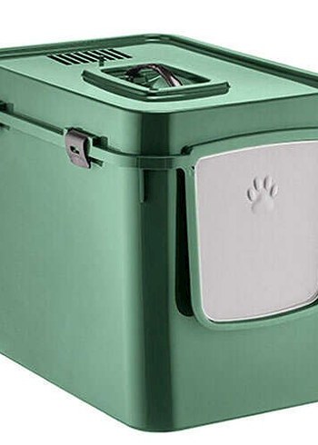 Çok Fonksiyonlu Yeşil Kedi Tuvaleti ve Taşıma Çantası - Görsel 2