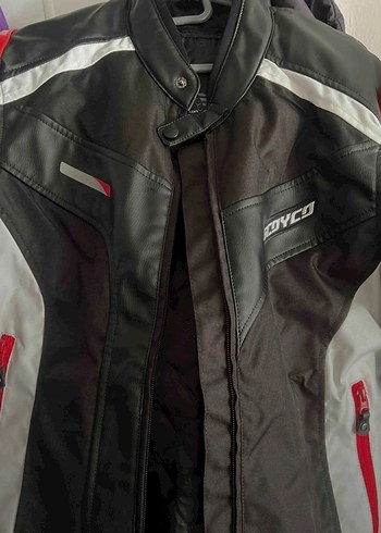 Unisex Siyah motosiklet Ceketi Velcro Detaylı - Görsel 4