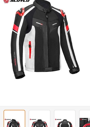 Unisex Siyah motosiklet Ceketi Velcro Detaylı - Görsel 2