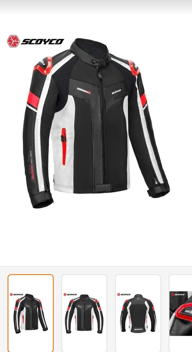 Unisex Siyah motosiklet  Ceketi Velcro Detaylı - Görsel 2