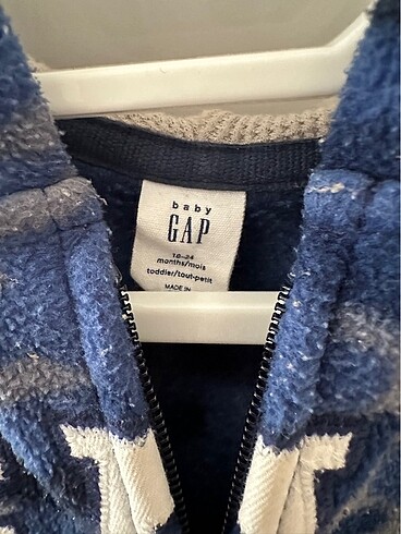 18-24 Ay Beden Gap Bebek Sweat Orijinal Kalın Polar